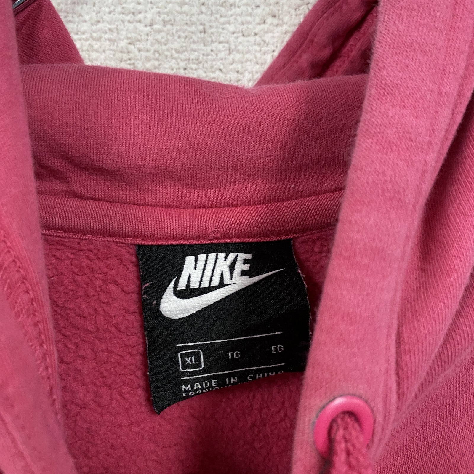 NIKE　ナイキ　スウェットパーカー/フーディー　スウッシュ　ピンク　XLサイズ　古着