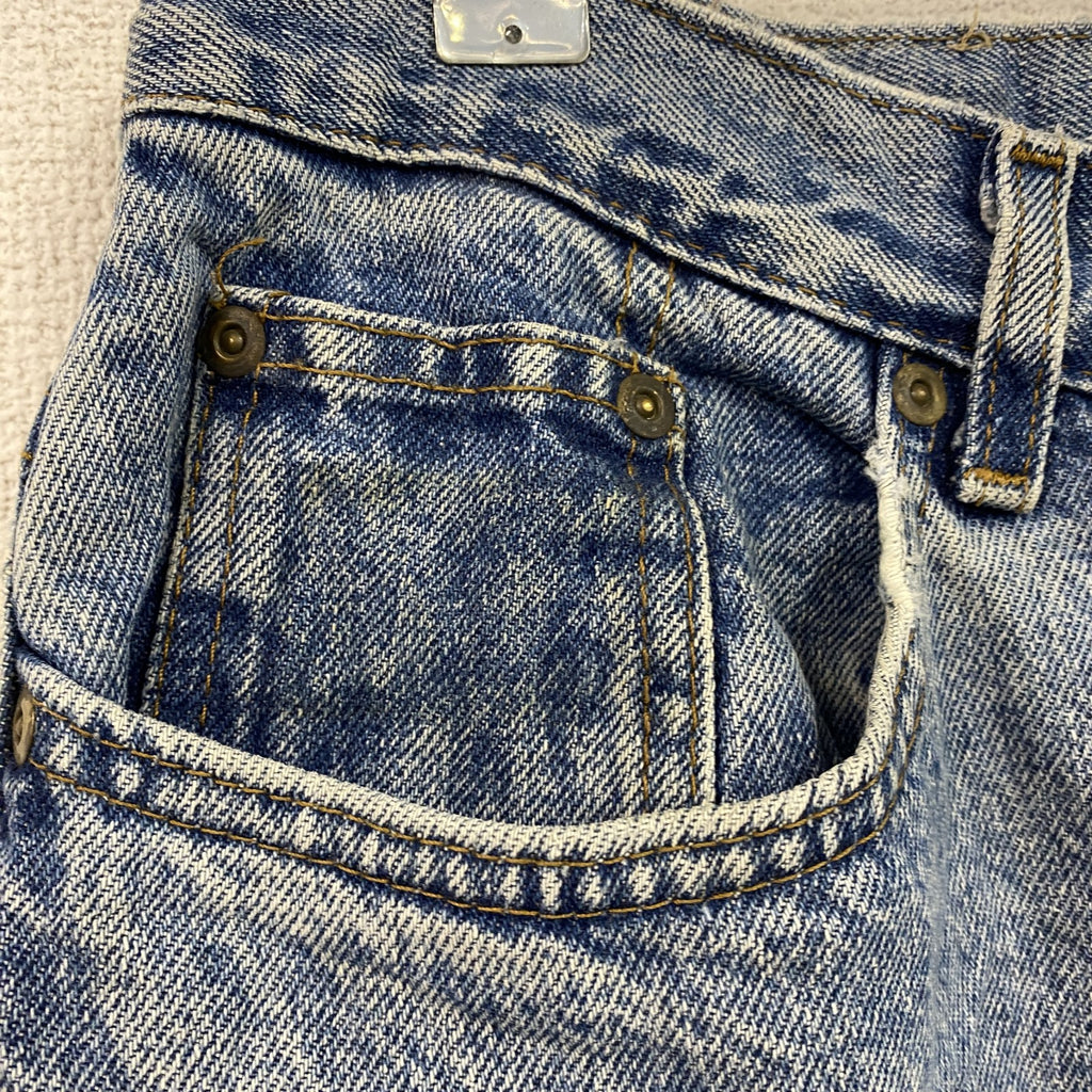 ～00s　L.L.Bean　エルエルビーン　デニムパンツ/ジーンズ　ジップフライ　革パッチ　ネル生地ライナー　インディゴ　古着