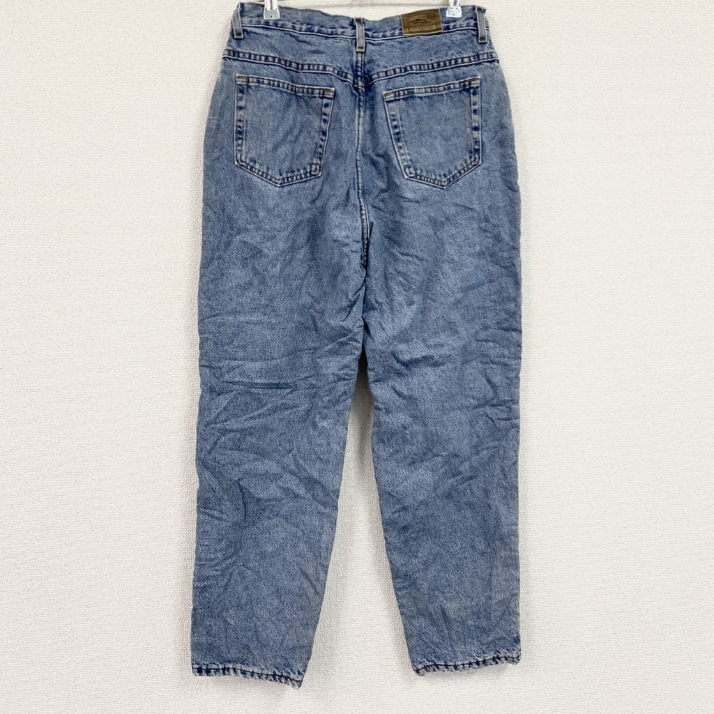 ～00s　L.L.Bean　エルエルビーン　デニムパンツ/ジーンズ　ジップフライ　革パッチ　ネル生地ライナー　インディゴ　古着
