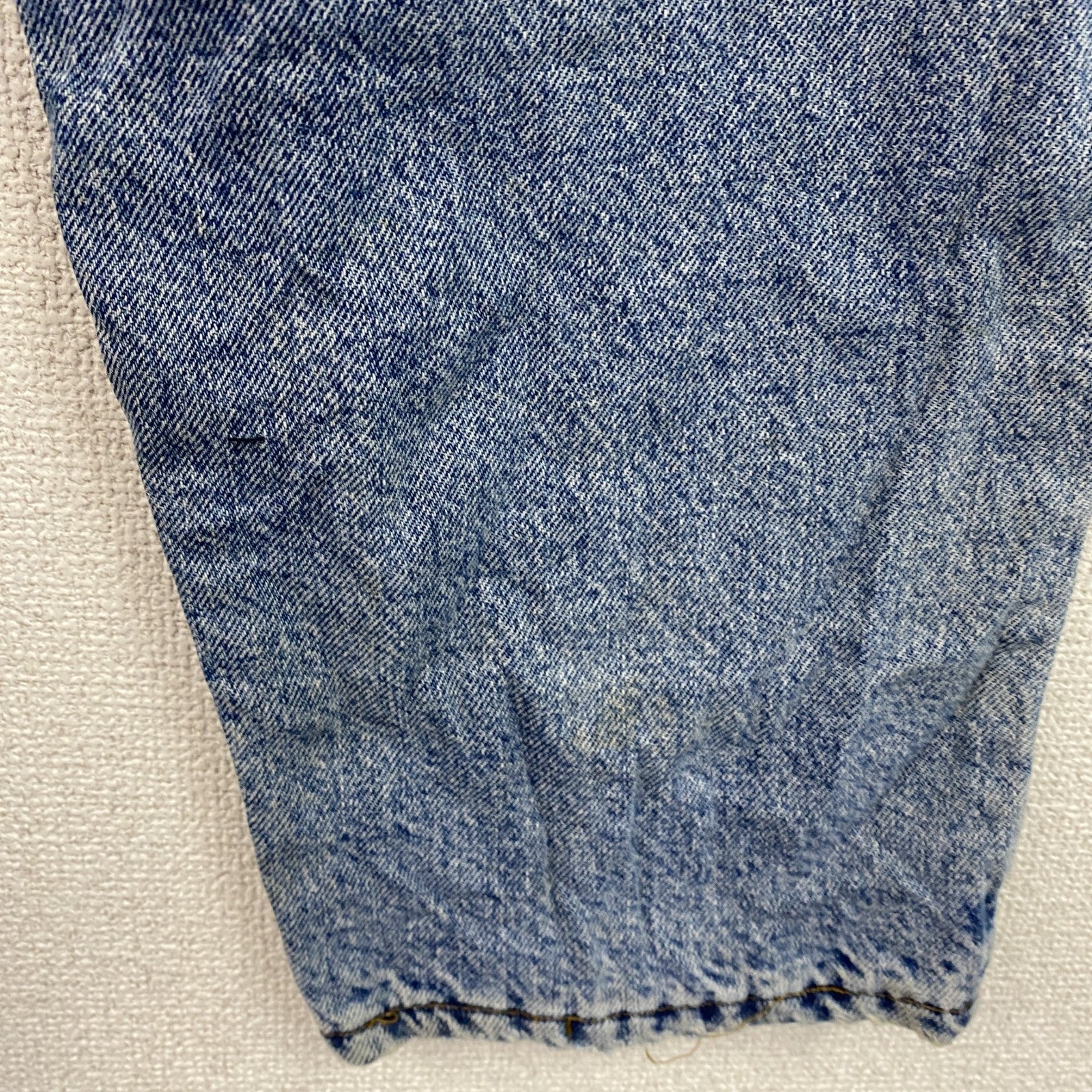 ～00s　L.L.Bean　エルエルビーン　デニムパンツ/ジーンズ　ジップフライ　革パッチ　ネル生地ライナー　インディゴ　古着