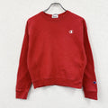 Champion　チャンピオン　リバースウィーブ　スウェット/トレーナー　ヘビーウエイト　刺繍ロゴ　現行　赤　レッド　Sサイズ　古着
