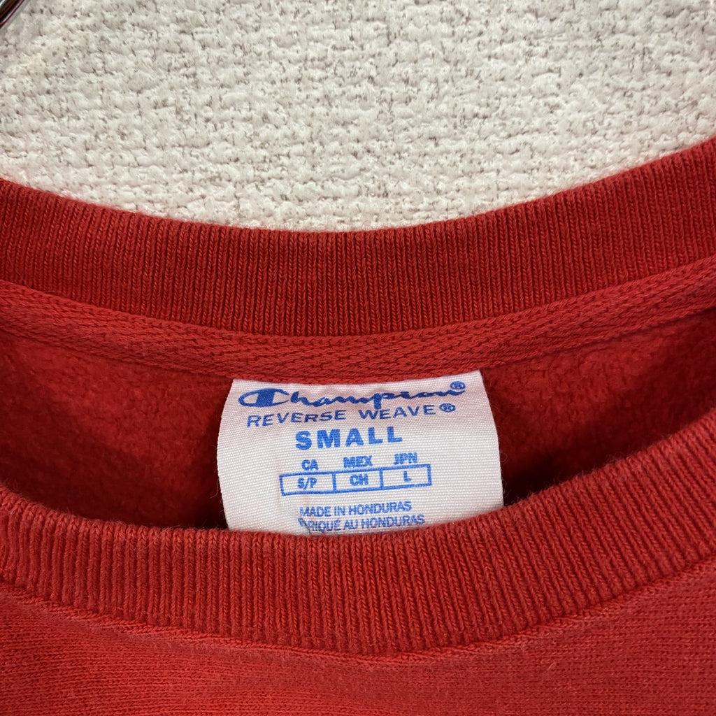 Champion　チャンピオン　リバースウィーブ　スウェット/トレーナー　ヘビーウエイト　刺繍ロゴ　現行　赤　レッド　Sサイズ　古着