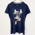 NIKE ナイキ　半袖ビックプリントTシャツ　ワンポイントロゴプリント　ネイビー　紺　クルーネック　Mサイズ　古着