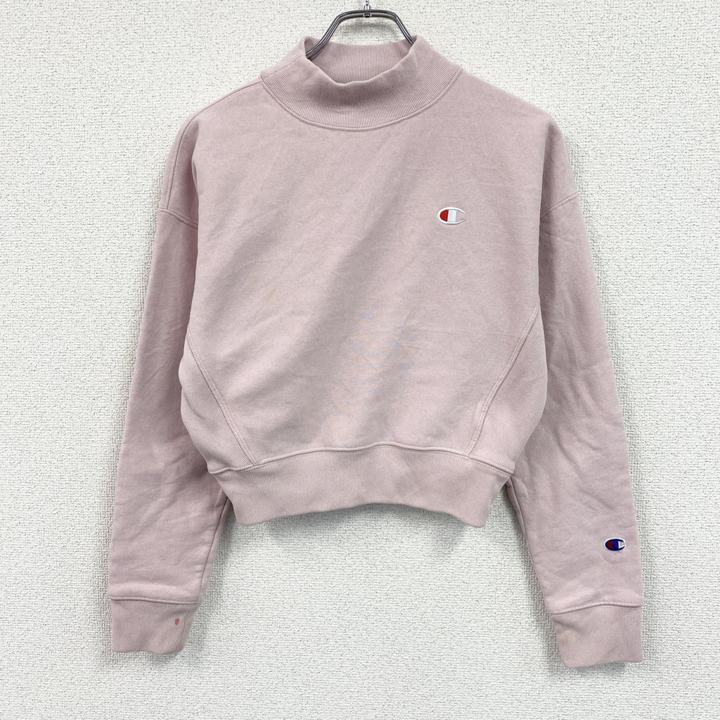 Champion　チャンピオン　リバースウィーブ　スウェット/トレーナー　ハイネック　ヘビーウエイト　現行　ピンク　Sサイズ　古着