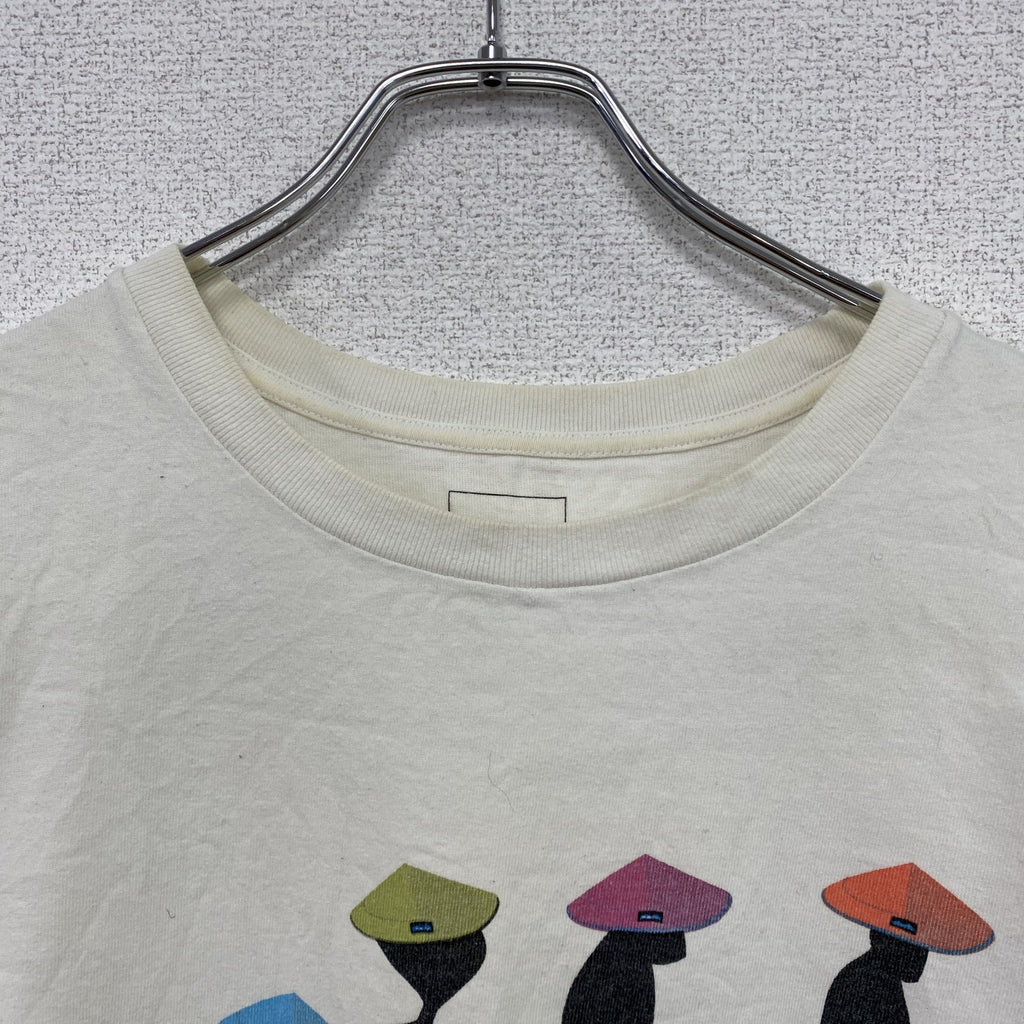 KAVU　カブー　半袖プリントTシャツ　バックトゥネイチャー　白　ホワイト　Lサイズ　古着