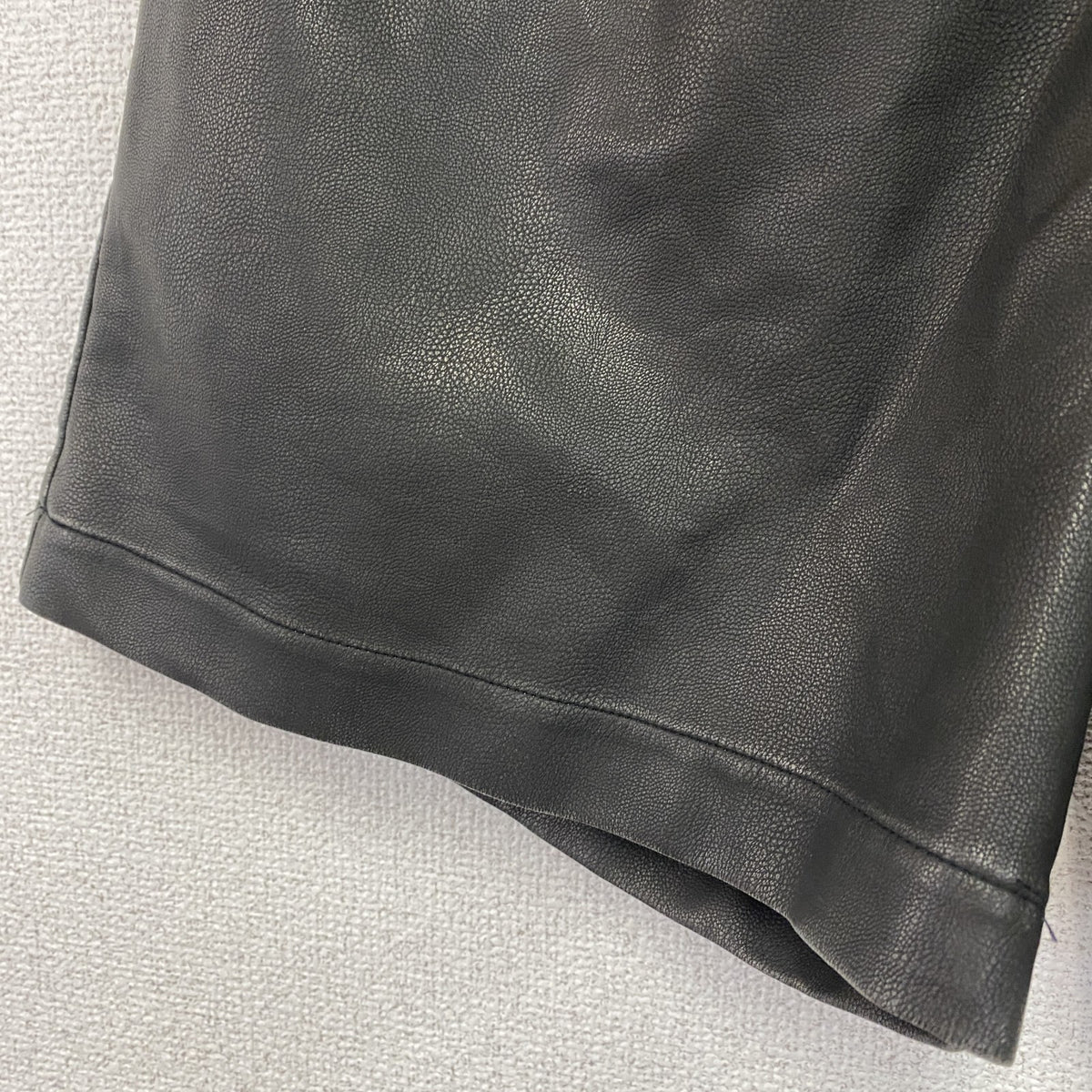 Kastane　カスタネ　レザーハーフパンツ/ショートパンツ　黒　ブラック　Fサイズ　古着
