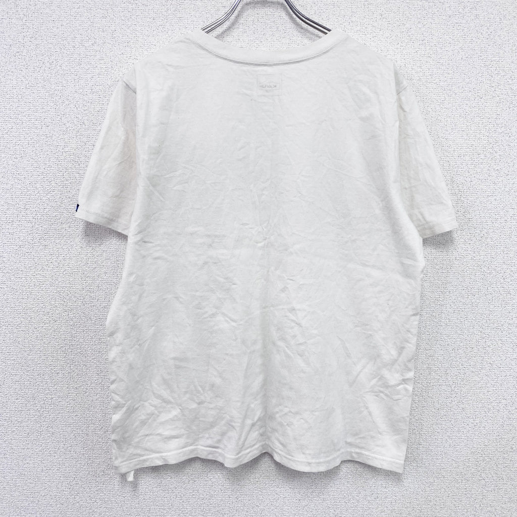 KAVU　カブー　半袖プリントTシャツ　バックトゥネイチャー　白　ホワイト　Lサイズ　古着