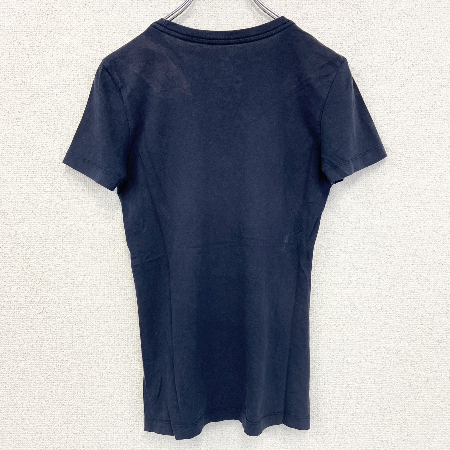 古着 used　NIKE ナイキ　半袖ビックプリントTシャツ　ワンポイントロゴプリント　ネイビー　紺　クルーネック　Mサイズ