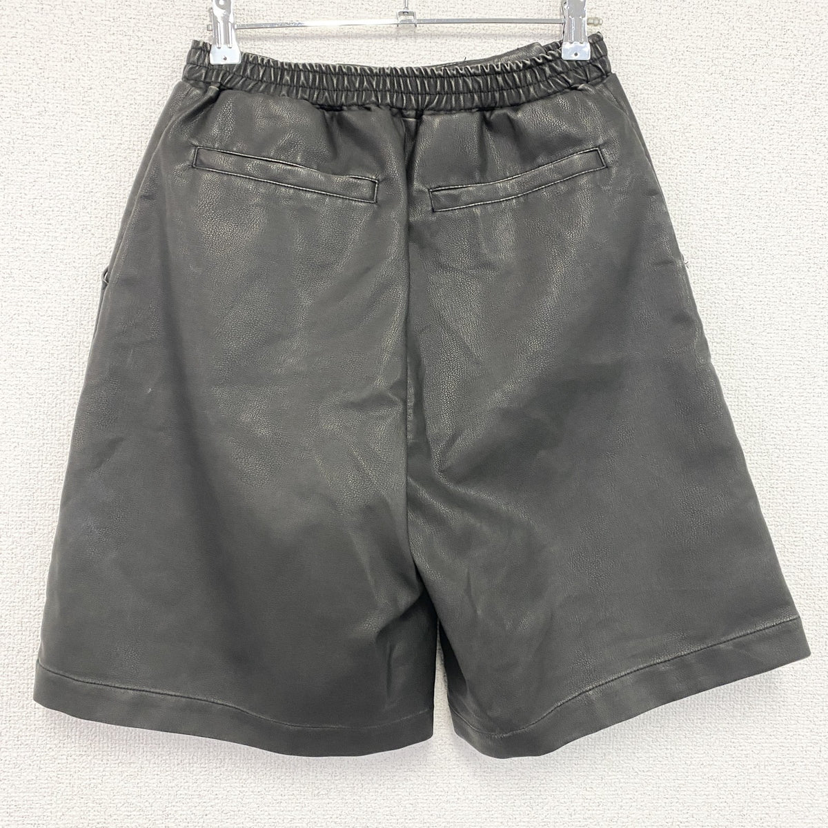 Kastane　カスタネ　レザーハーフパンツ/ショートパンツ　黒　ブラック　Fサイズ　古着