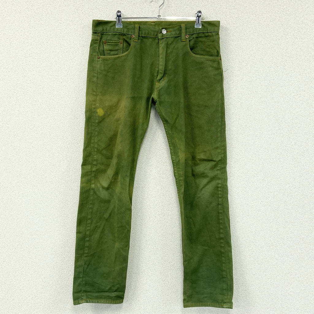 Levi's　リーバイス　505　デニムパンツ　ジップフライ　緑　グリーン　W34サイズ ジーンズ メンズ コットン 古着