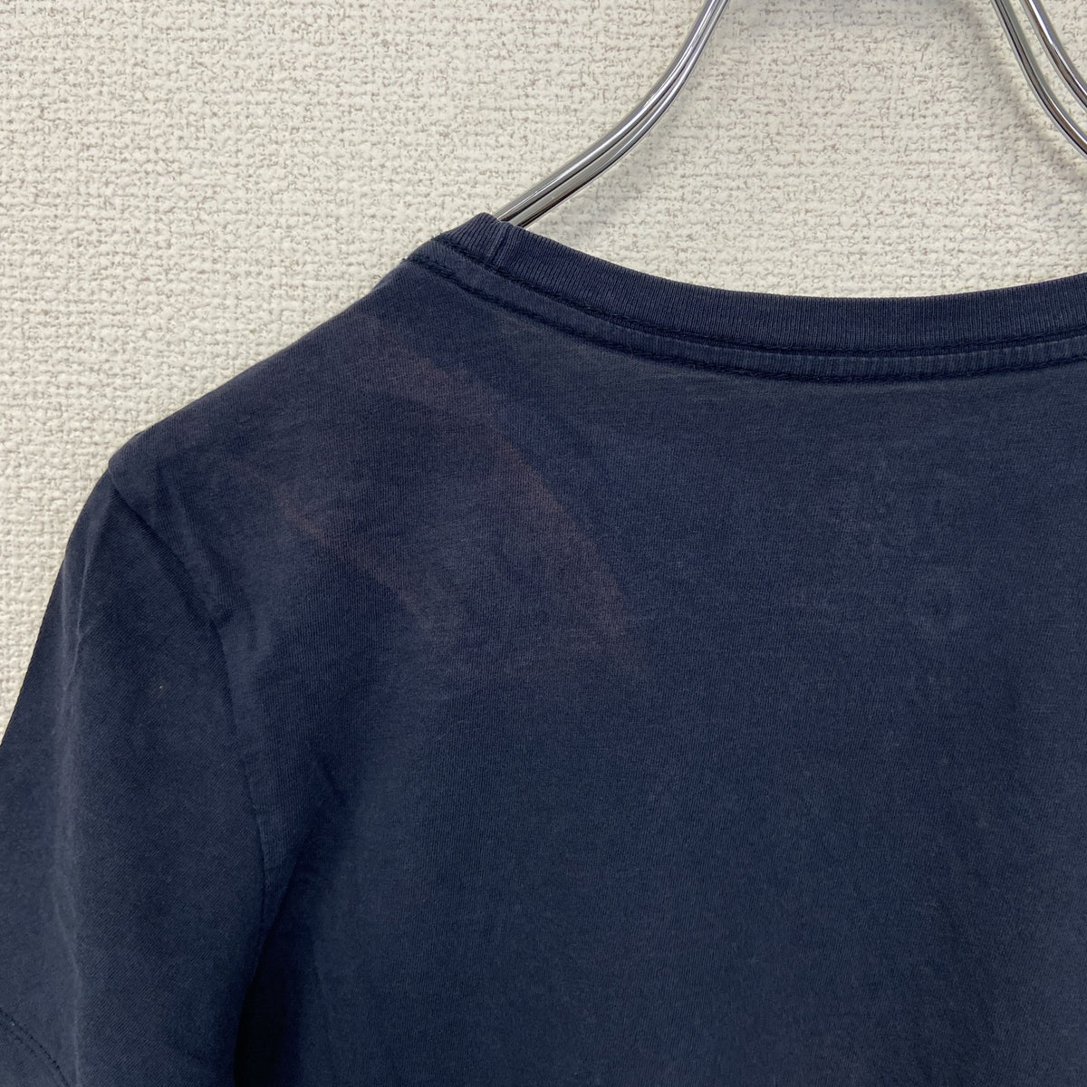 NIKE ナイキ　半袖ビックプリントTシャツ　ワンポイントロゴプリント　ネイビー　紺　クルーネック　Mサイズ　古着