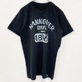 半袖プリントTシャツ　4連プリント　カプセルプリント　アーチプリント　クルーネック　黒　ブラック　古着