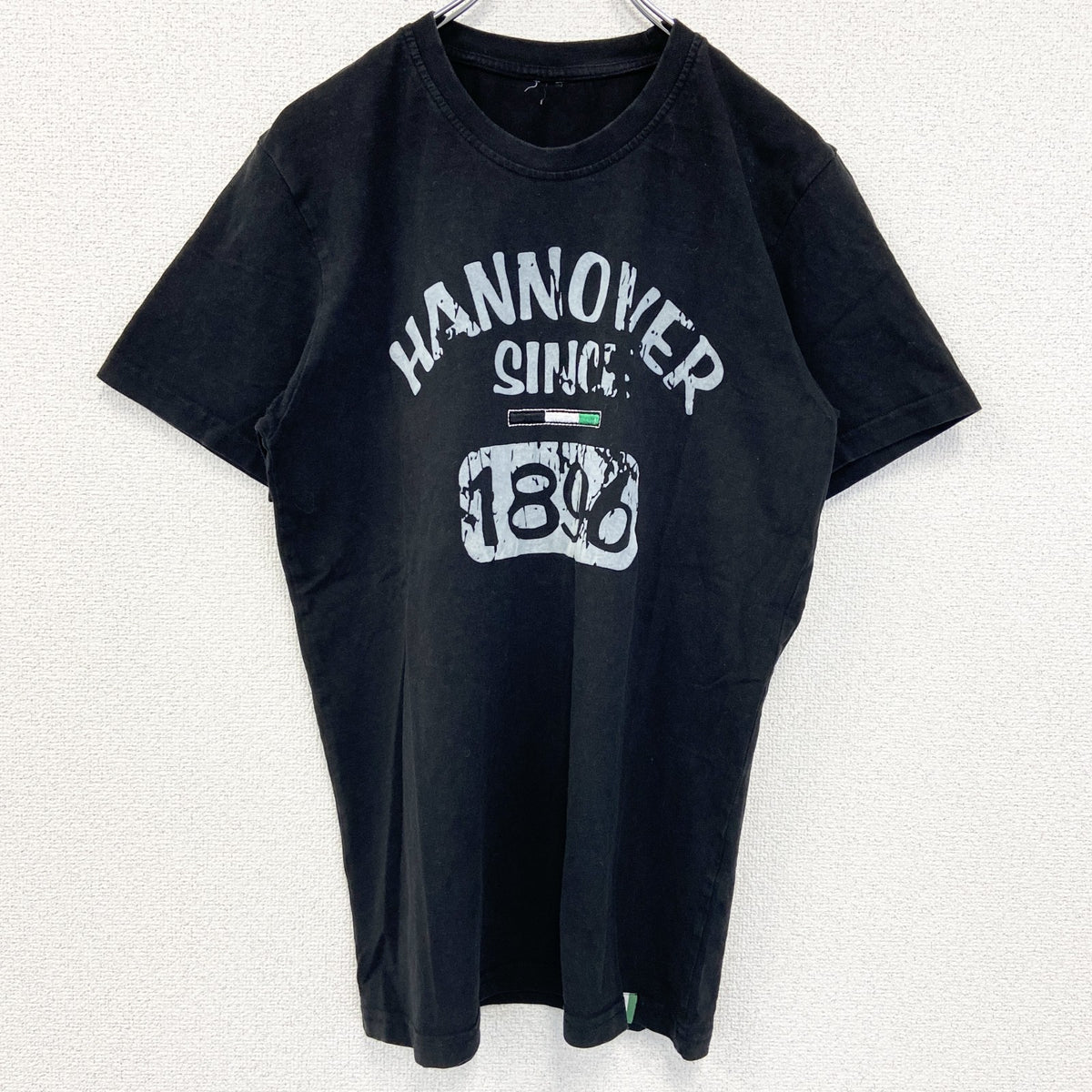 半袖プリントTシャツ　4連プリント　カプセルプリント　アーチプリント　クルーネック　黒　ブラック　古着