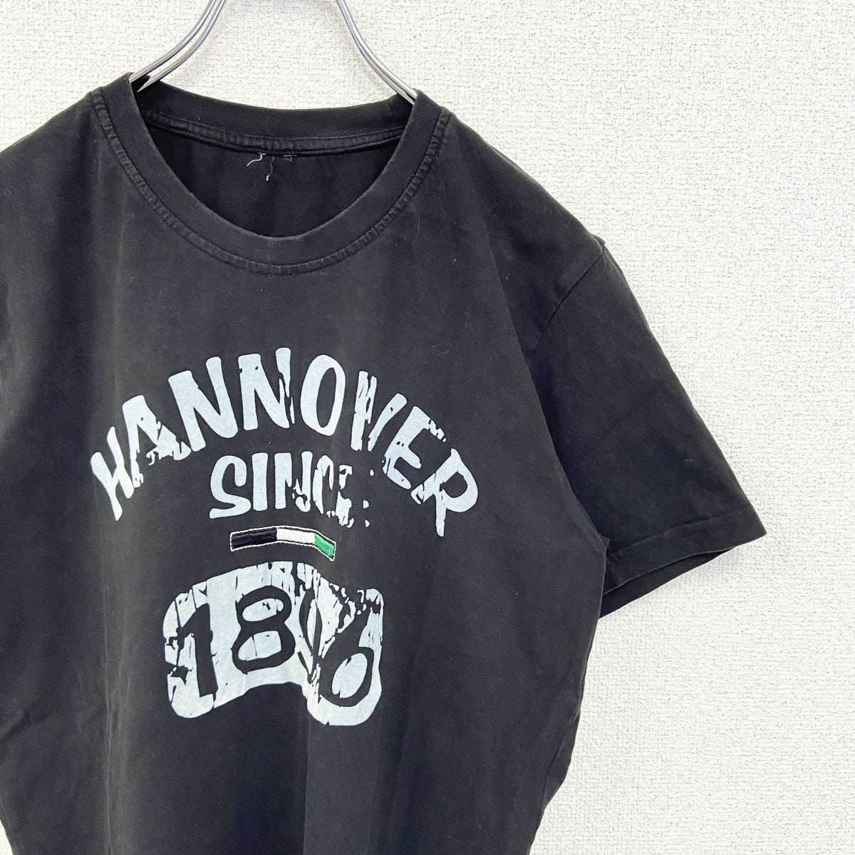 半袖プリントTシャツ　4連プリント　カプセルプリント　アーチプリント　クルーネック　黒　ブラック　古着