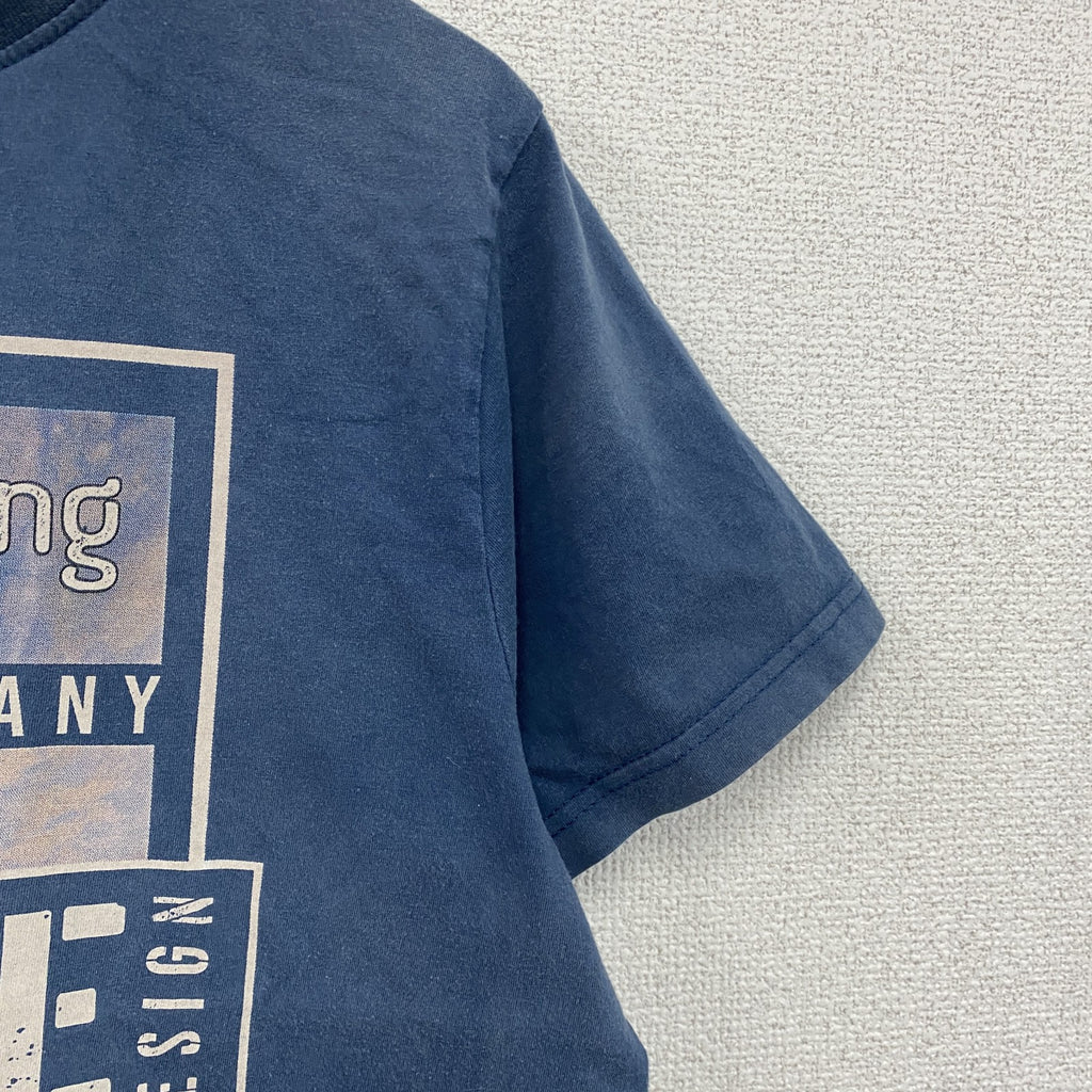 ACTIVE　アクティブ　半袖プリントTシャツ　ベルリンプリント　青　ブルー　Lサイズ　古着
