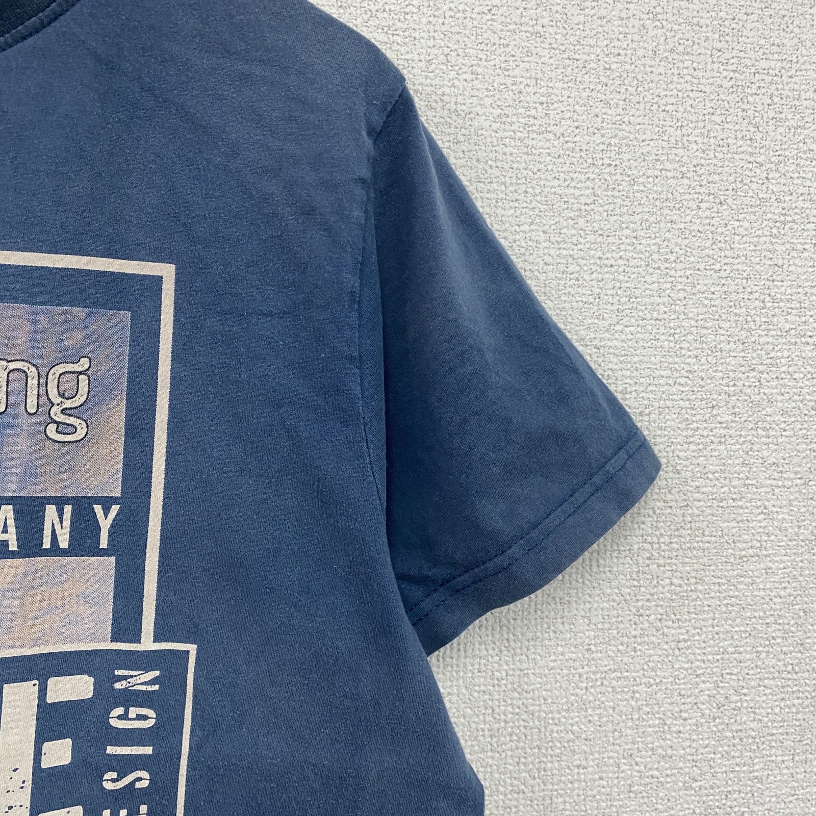 ACTIVE　アクティブ　半袖プリントTシャツ　ベルリンプリント　青　ブルー　Lサイズ　古着