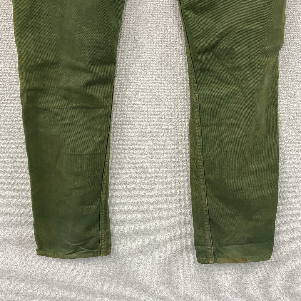 Levi's　リーバイス　505　デニムパンツ　ジップフライ　緑　グリーン　W34サイズ ジーンズ メンズ コットン 古着