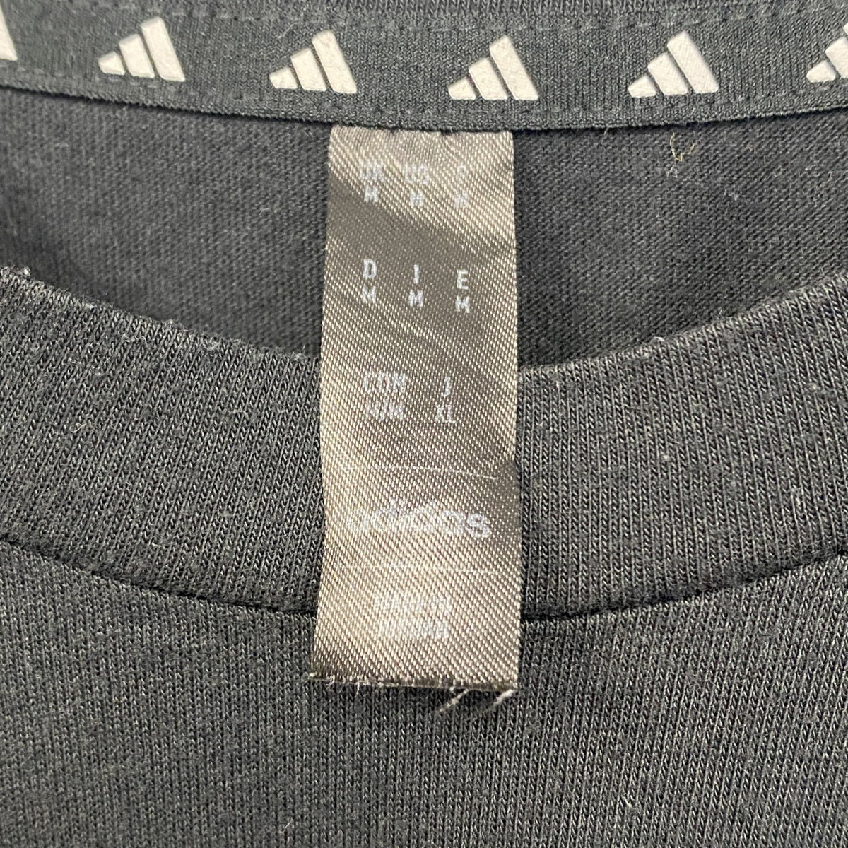 Adidas　アディダス　半袖プリントTシャツ　クルーネック　MLS　メジャーリーグサッカー　黒　ブラック　Ｍサイズ　古着
