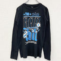 chapter young　長袖プリントロングスリーブTシャツ　SKATE スケートボード　黒　ブラック　古着