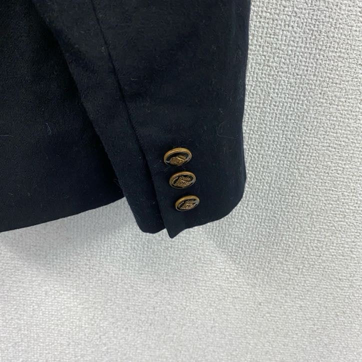 ～70s　PENDELTON　ペンドルトン　ウールテーラードジャケット　ブレザー　2B　黒　ブラック　18サイズ　　ヴィンテージ　古着