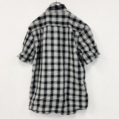 Carhartt　カーハート　半袖ボタンダウンシャツ　ダブルポケット　チェック柄　黒　ブラック　Sサイズ