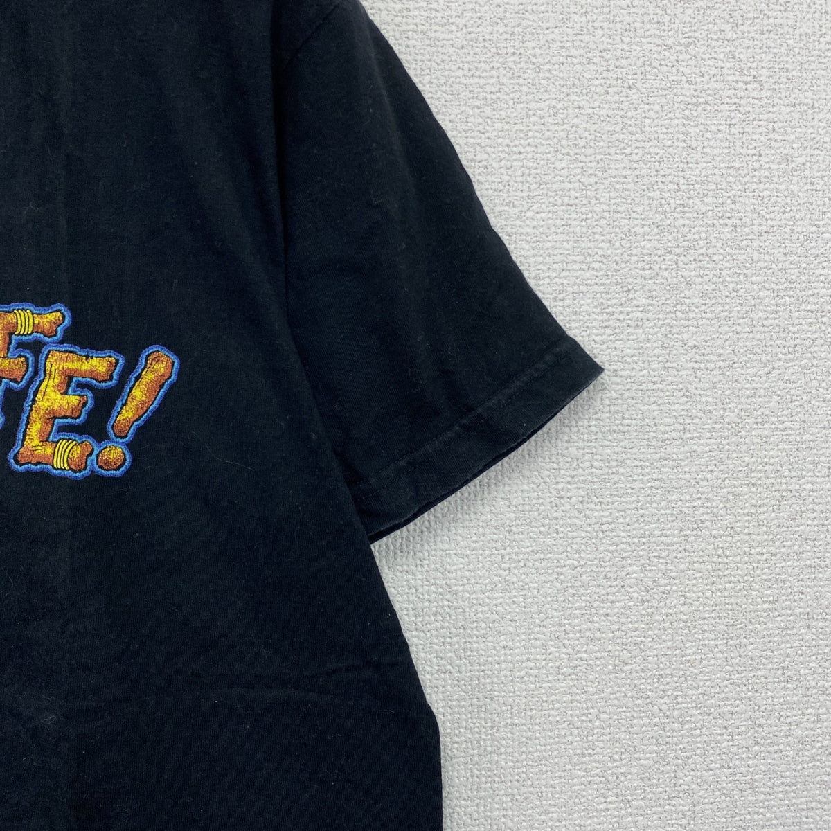 90s～　YORK　ヨーク　半袖プリントTシャツ　スーベニア　ヴィンテージ　黒　ブラック　Lサイズ　古着