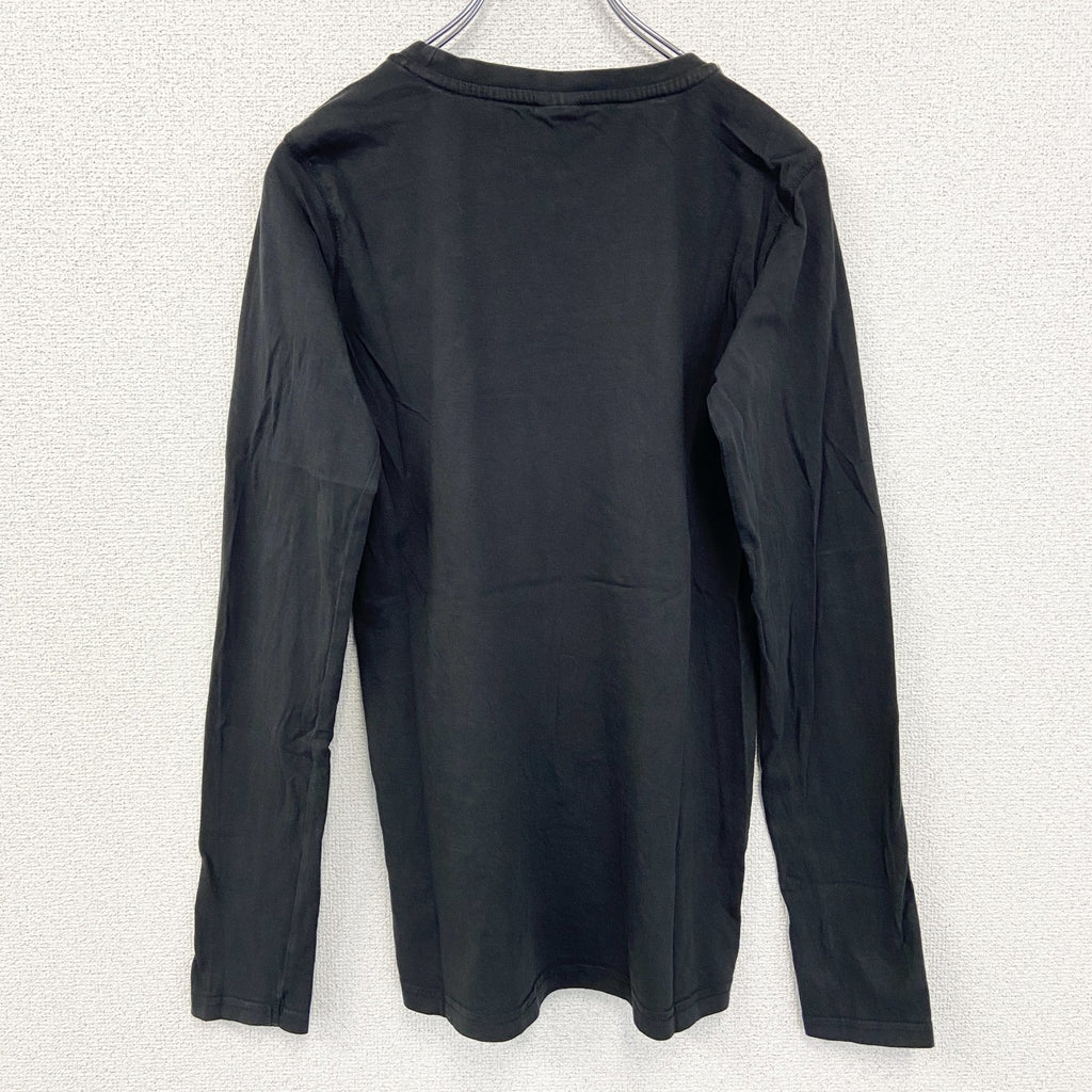 chapter young　長袖プリントロングスリーブTシャツ　SKATE スケートボード　黒　ブラック　古着