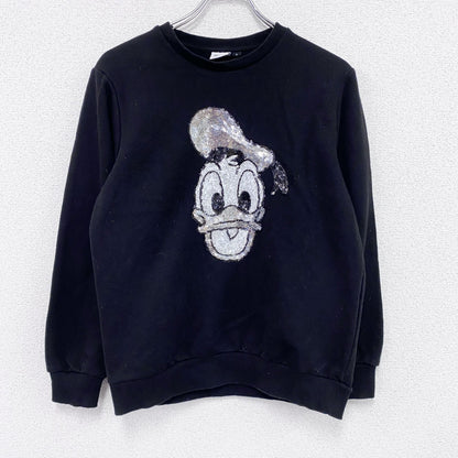 Disney　ディズニー　Donald Duck　ドナルドダック　スウェット/トレーナー　黒　ブラック　Sサイズ