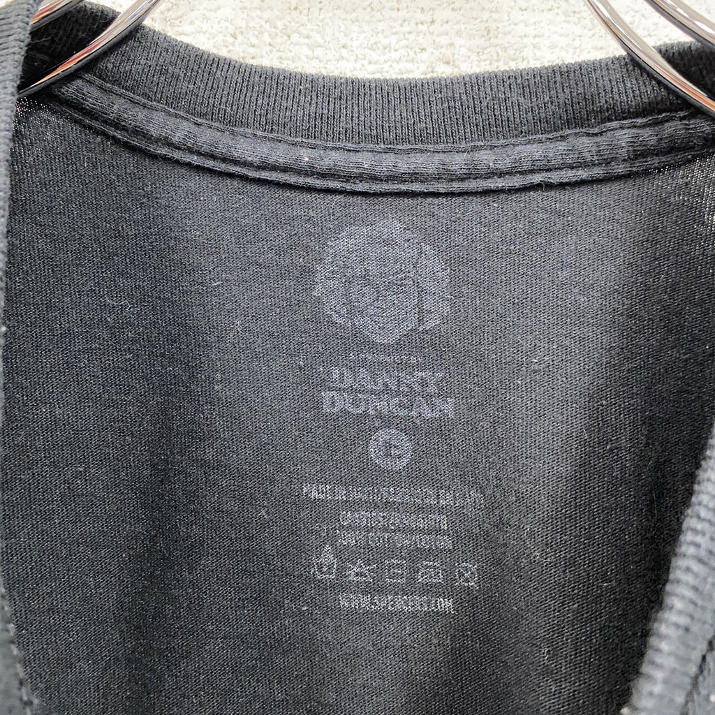 Danny Duncan　ダニーダンカン　半袖プリントTシャツ　メッセージT　エロT　4連プリント　黒　ブラック　Lサイズ　古着