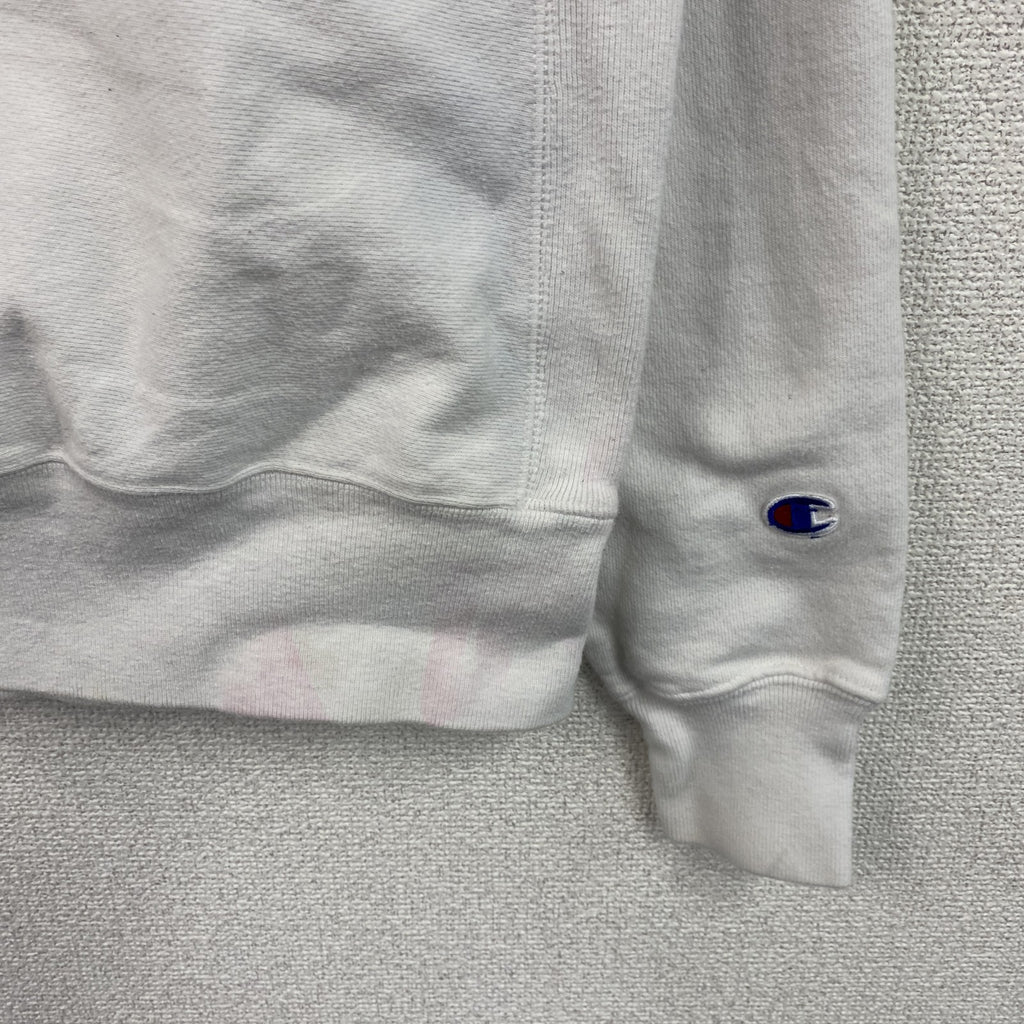 Champion　チャンピオン　リバースウィーブ　スウェット/トレーナー　ヘビーウエイト　現行　刺繍ロゴ　白　ホワイト　Sサイズ　古着