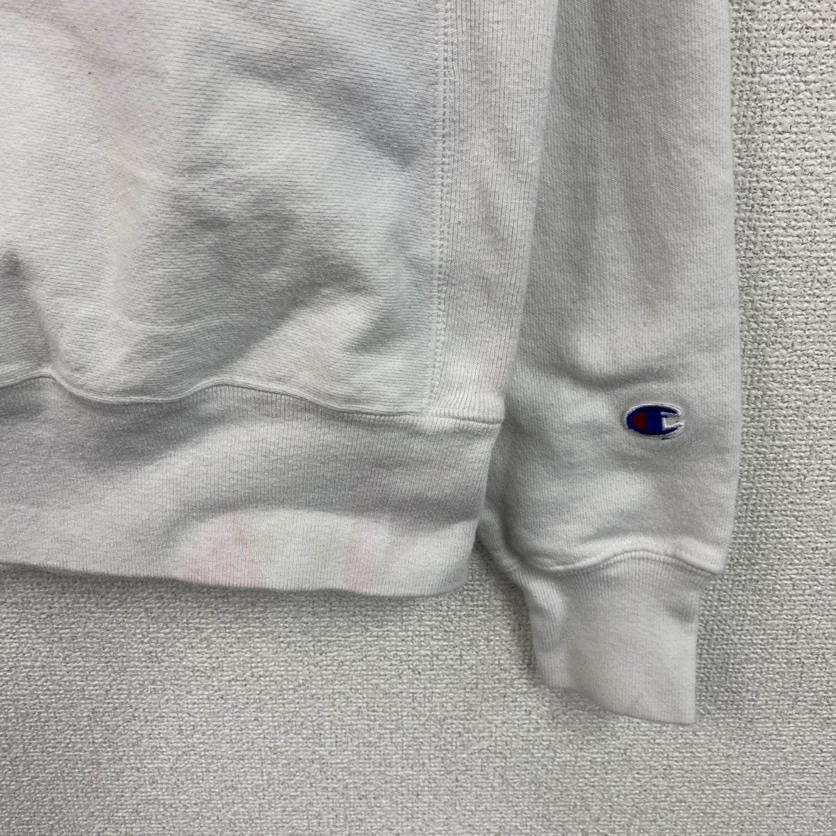 Champion　チャンピオン　リバースウィーブ　スウェット/トレーナー　ヘビーウエイト　現行　刺繍ロゴ　白　ホワイト　Sサイズ　古着