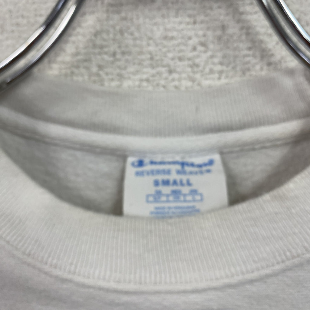 Champion　チャンピオン　リバースウィーブ　スウェット/トレーナー　ヘビーウエイト　現行　刺繍ロゴ　白　ホワイト　Sサイズ　古着
