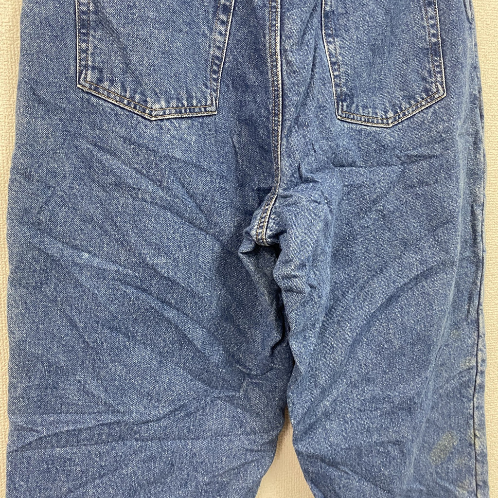 ～00s　L.L.Bean　エルエルビーン　デニムパンツ/ジーンズ　ジップフライ　革パッチ　ネル生地ライナー　インディゴ　古着