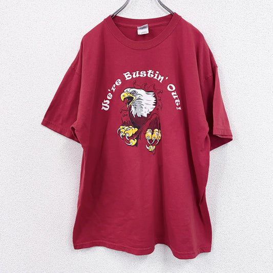 GILDAN　ギルダン　半袖プリントTシャツ　アニマルT　赤　レッド　XLサイズ