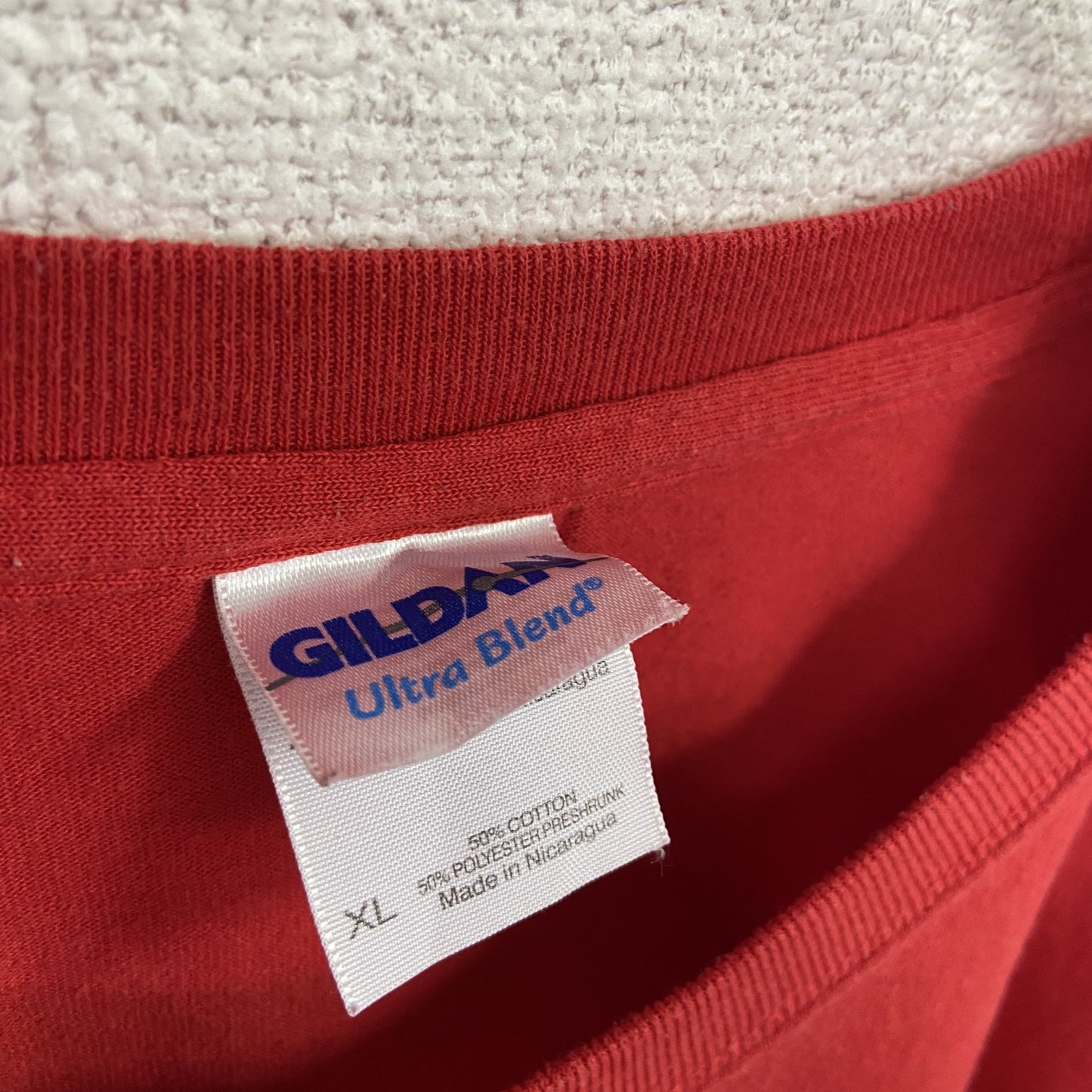 GILDAN　ギルダン　半袖プリントTシャツ　アニマルT　赤　レッド　XLサイズ