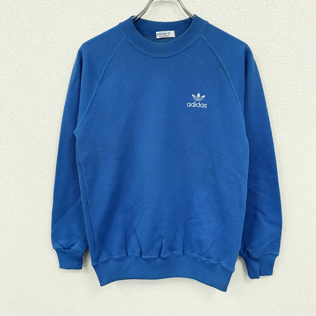adidas　アディダス　デサント　スウェット/トレーナー　青　ブルー　Sサイズ　古着