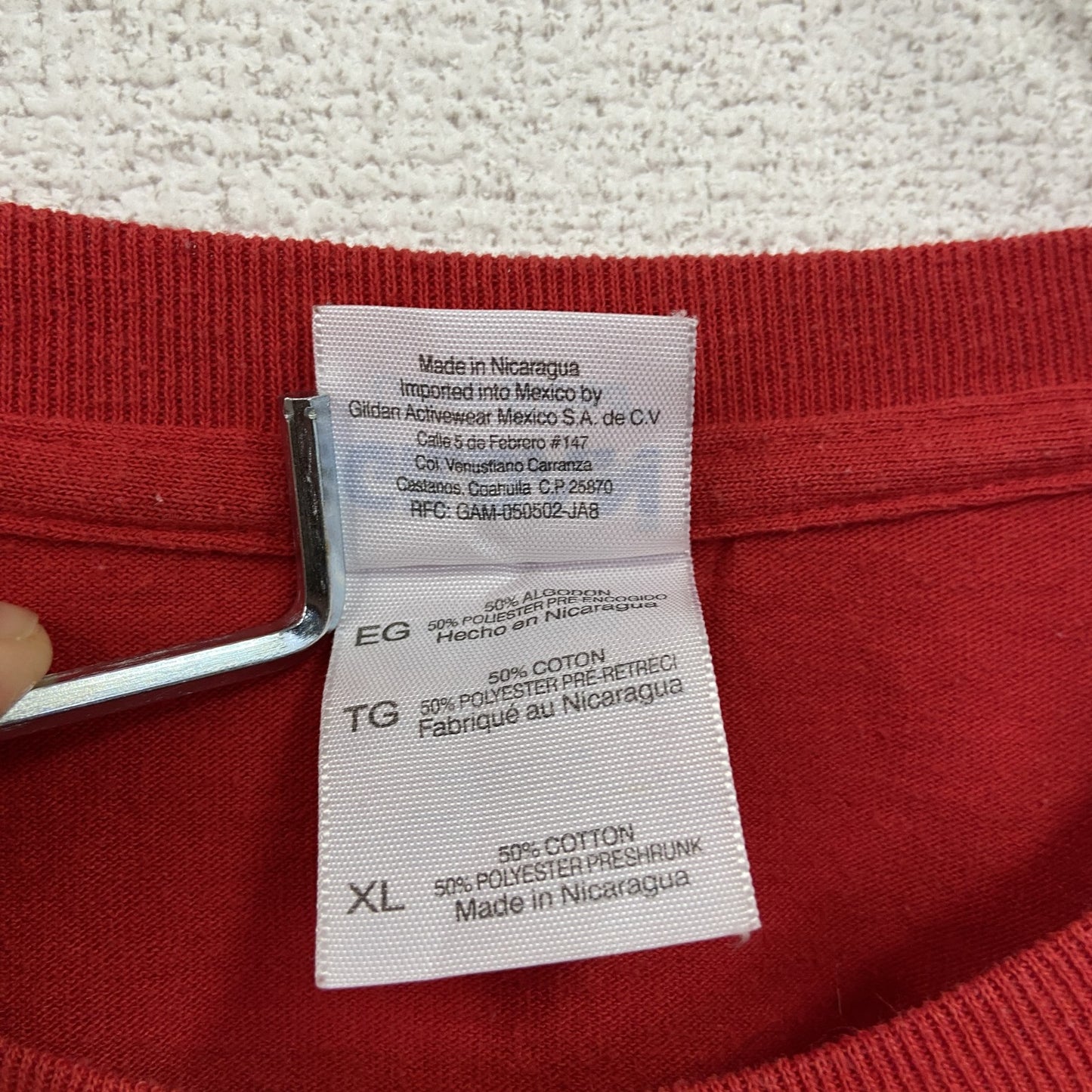 GILDAN　ギルダン　半袖プリントTシャツ　アニマルT　赤　レッド　XLサイズ