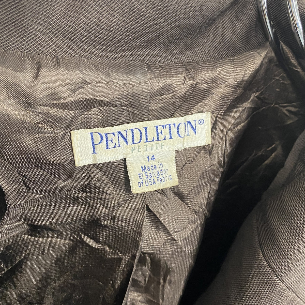 00s　PENDELTON　ペンドルトン　ウールテーラードジャケット　ヴィンテージ　茶色　ブラウン　14サイズ　古着