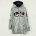 FREAKY　フリーキー　フルジップスウェットパーカー/フーディー　灰色　グレー　XLサイズ　古着