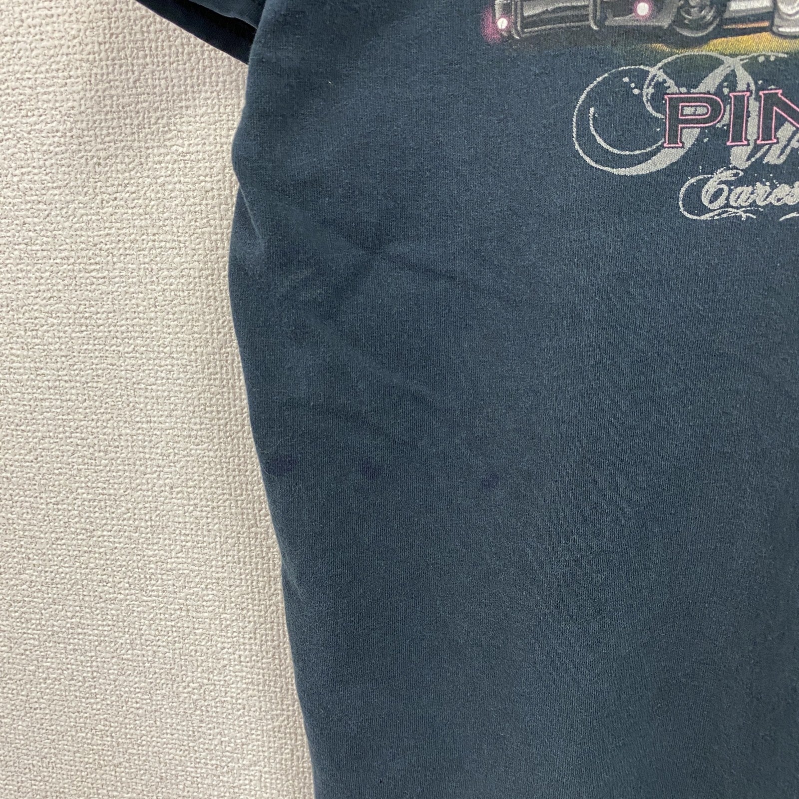 GILDAN　ギルダン　半袖プリントTシャツ　Pink Heals　両面プリント 紺　ネイビー　XLサイズ カットソー メンズ コットン 古着