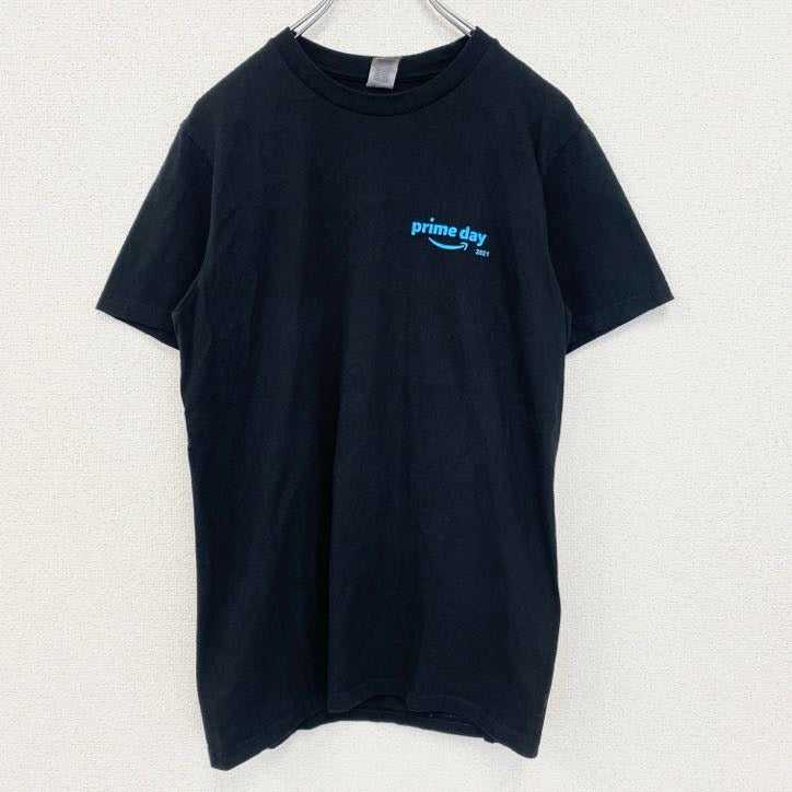 GILDAN ギルダン　半袖プリントTシャツ　クルーネック　amazon　prime day　黒　ブラック　Sサイズ　古着