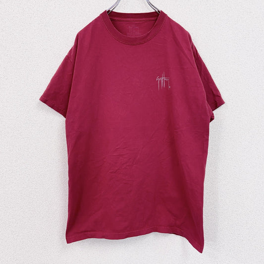 Guy Harvey　半袖プリントTシャツ　アニマルT　ALABAMA　アラバマ大学　象　赤　レッド　Lサイズ