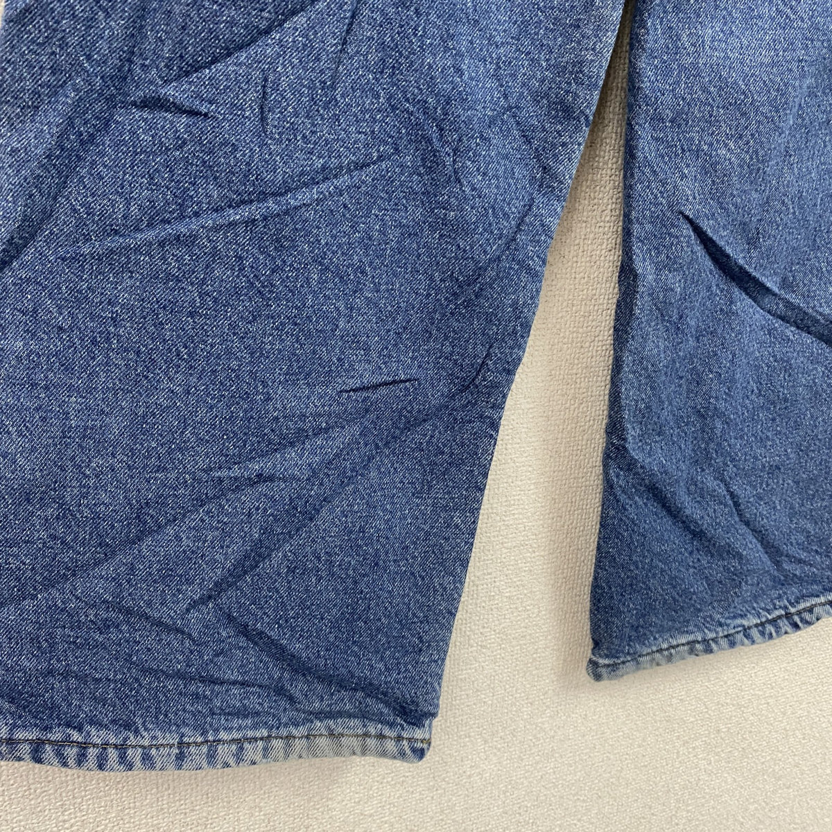 ～00s　L.L.Bean　エルエルビーン　デニムパンツ/ジーンズ　ジップフライ　革パッチ　フリースライナー　インディゴ　古着