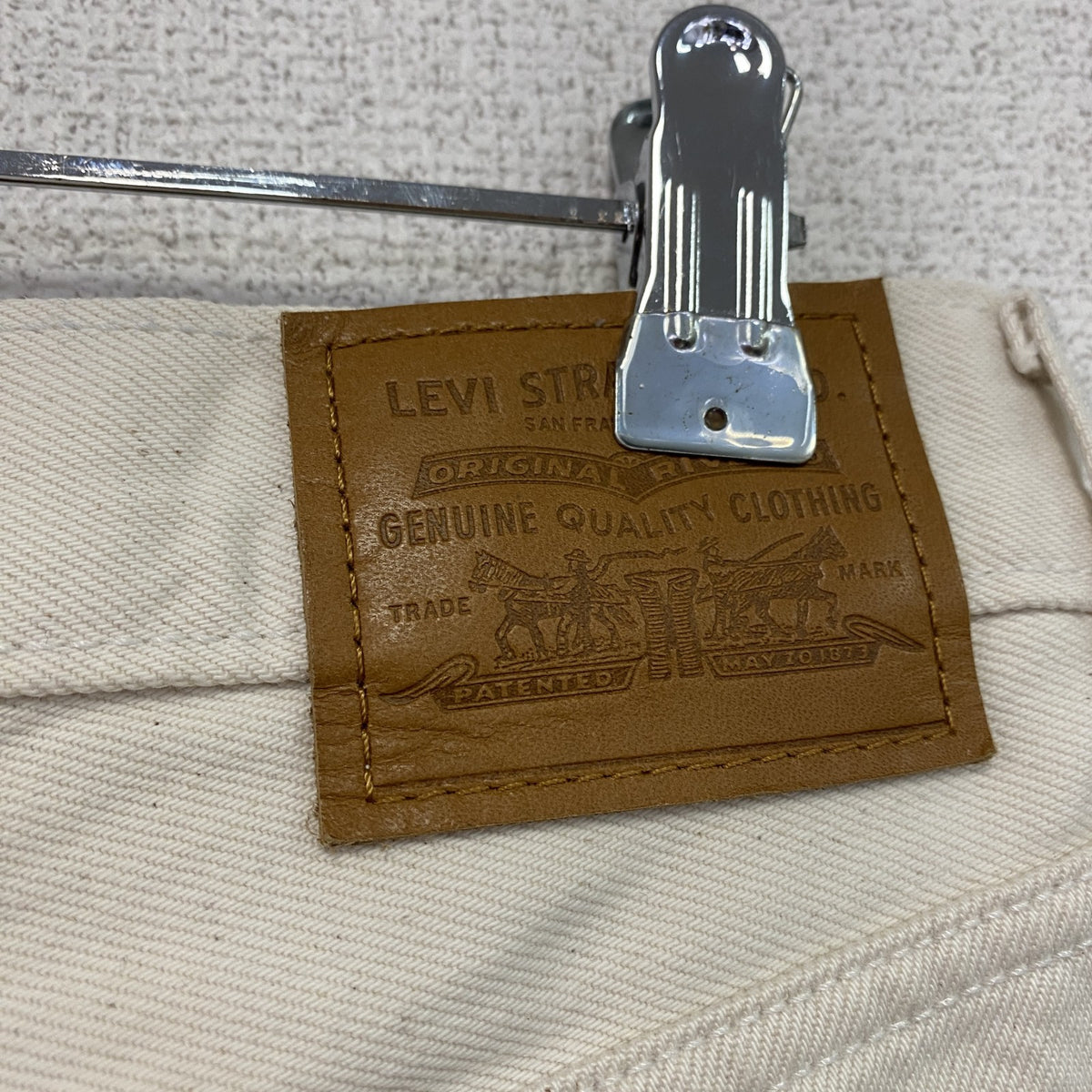 Levi's　リーバイス　RIBCAGE　ワイドパンツ　ジップフライ　白　ホワイト　26サイズ　古着