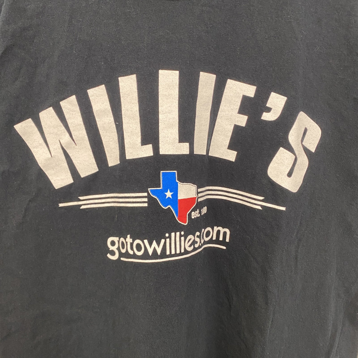00s　GILDAN ギルダン　半袖プリントTシャツ　クルーネック　WILLE‘S　Y2K　黒　ブラック　Mサイズ　古着