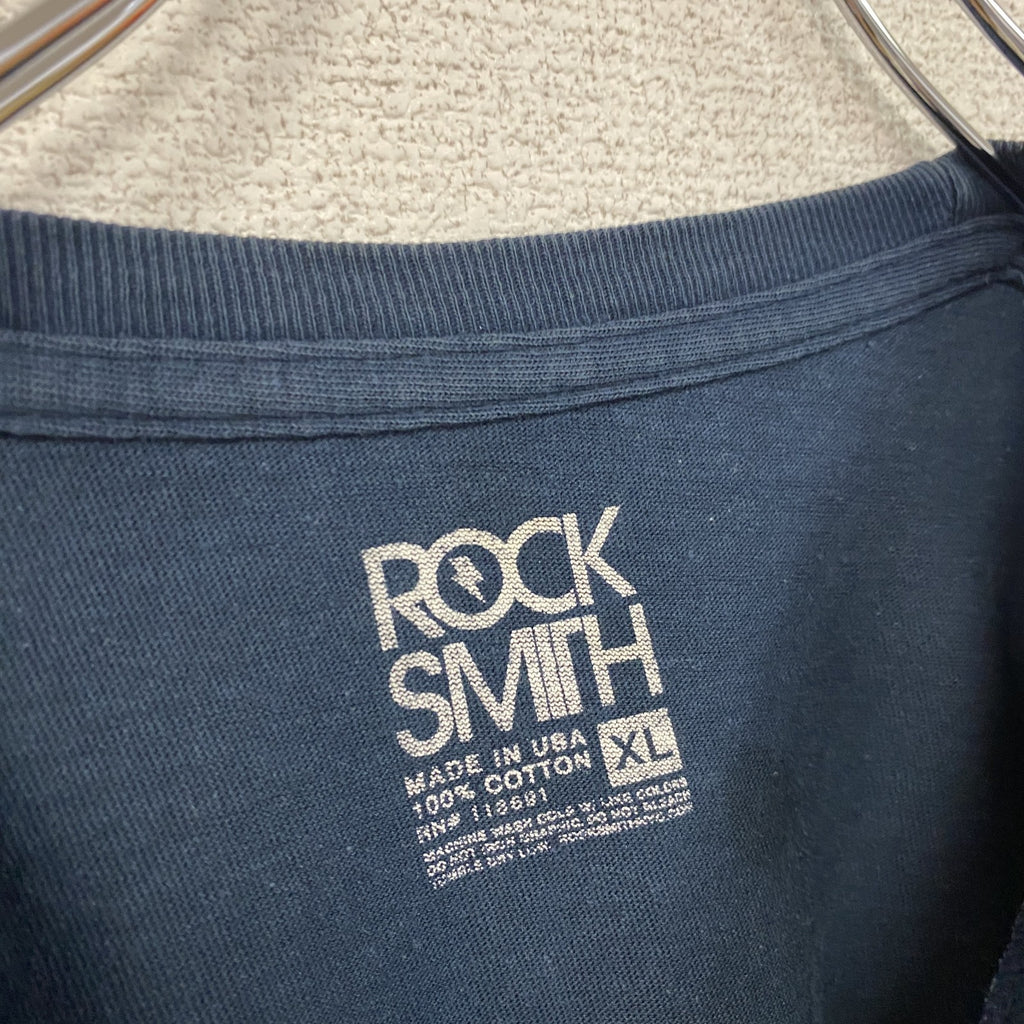 ROCK SMITH　ロックスミス　半袖プリントTシャツ　ゲームT　黒　ブラック　XLサイズ　古着
