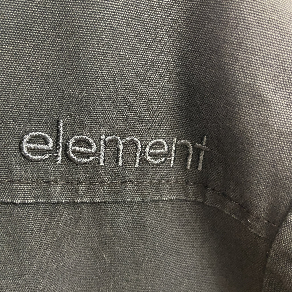 element　エレメント　フルジップアクティブジャケット　中綿入りダックパーカー/フーディ―　黒　ブラック　古着