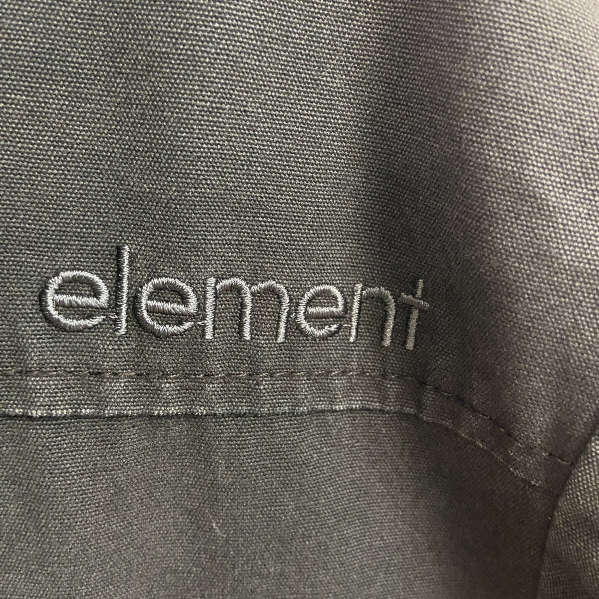 element　エレメント　フルジップアクティブジャケット　中綿入りダックパーカー/フーディ―　黒　ブラック　古着