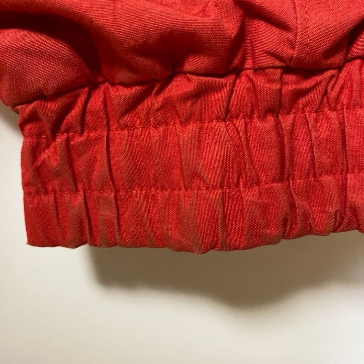 The Men's Store　長袖ハイネックブルゾン　厚手ジャケット　フード収納　赤　レッド　秋冬服　古着