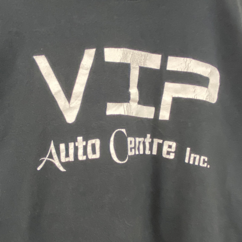 GILDAN　ギルダン　半袖プリントTシャツ　VIP Auto Center　両面プリント　英字プリント　黒　ブラック　Lサイズ　古着